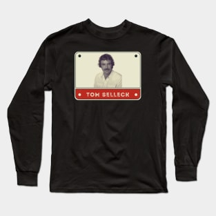 tom selleck//original vintage fan art Long Sleeve T-Shirt